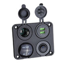QC3.0 12V USB Charger Voltmeter Switch Lighter Socket For Car Boat Marine