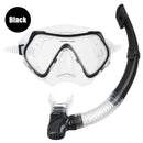 PVC Snorkel Set Snorkel Diving Mask Wide View Tempered Glass Anti-Leak Dry Top Snorkel Professional Snorkeling Set for Adult Youth