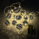 Battery Operated 20LEDs Warm White Pure White Round Shaped Fairy String Light for Christmas Patio