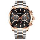 CRRJU 2286 Fashion Alloy Case Full Steel Luminous Display Business Style Men Quartz Watch