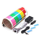 90 x 25cm Sound Rhythm Activated Car Sticker LED EL Sheet Music Light Colorful Flash