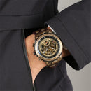 SHENHUA Brand Genuine Bronze Belt Waterproof Skeleton Men Luxury Mechanical Watch Automatic Wrist Watches