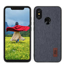 Bakeey Luxury Fabric Splice Soft Silicone Edge Shockproof Protective Case For Xiaomi Mi8 Mi 8