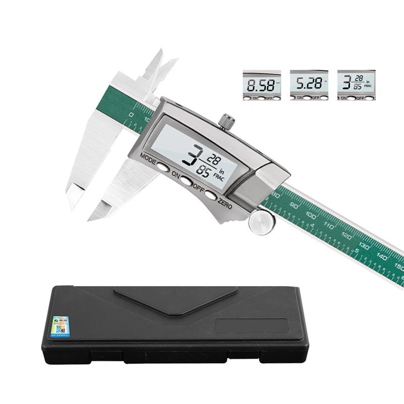DANIU Digital Display Stainless Steel Caliper 0-150MM 1/64 Fraction / Inch / Millimeter IP54 Waterproof