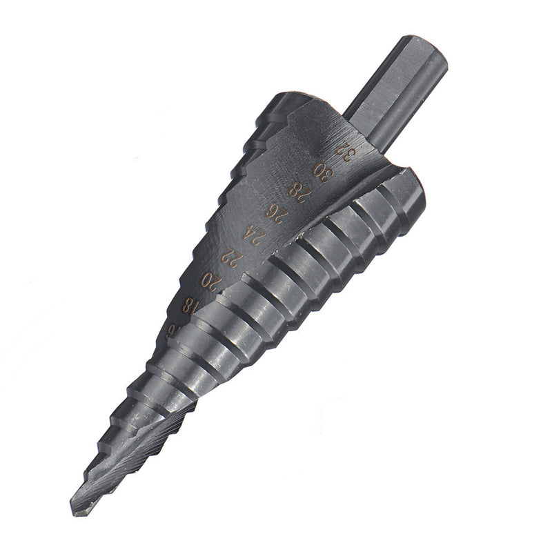4-32mm Spiral Step Cone Drill Bit Multifunction Metal Hole Cutter Tool Kit