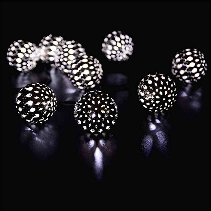 Battery Operated 20LEDs Warm White Pure White Round Shaped Fairy String Light for Christmas Patio