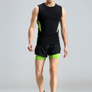 Mens Sports Training T-shirt Casual Sleeveless Vest Perspiration Wicking Tights
