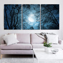 Miico Hand Painted Three Combination Decorative Paintings Dark Clouds Wall Art For Home Decoration