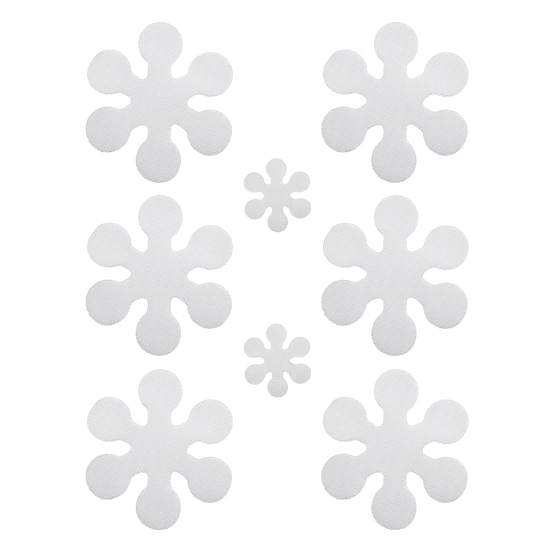 8Pcs Snowflake Shape Anti Skid Waterproof Bath Tub Treads Bathroom Stickers Decorations