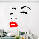 Miico FX1258 Red Lip Beauty Girl Wall Sticker Wall Art Home Decoration Stiker