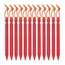 12PCS Aluminum Alloy Tent Nail Pegs Stakes With Rope Lightweight Camping Outdoor