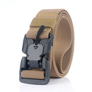 125cm AWMN ES19 Punch Free Magnetic Elastic Buckle Nylon Tactical Belt For Man Women