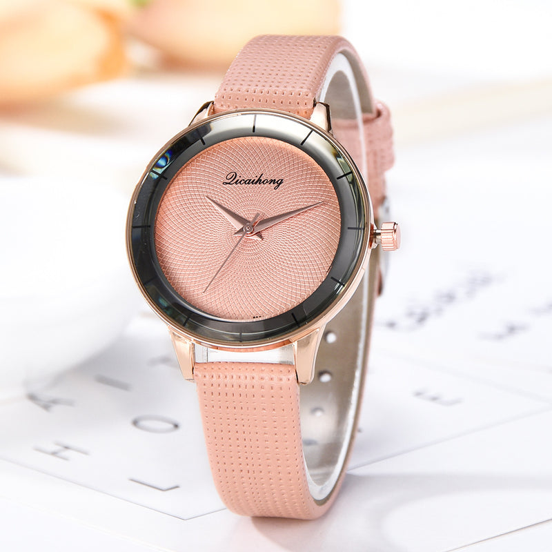 DEFFRUN XR3338 Simple Design Dial Leather Strap Casual Style Women Watch Quartz Watch