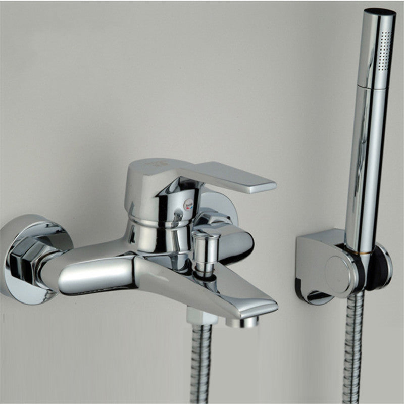 Modern Bathroom Tap Tub Shower Faucet Wall Mount Shower Head Bath Faucet Valve Mixer