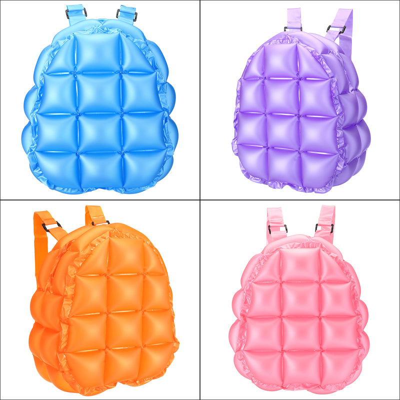 Inflatable Bubble Blow Up Backpack 90s Retro Rave Festive Bopping Spice Girls Space Bags