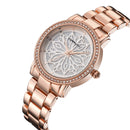 CRRJU 2109 Diamonds Dial Case Women Wrist Watch Stainless Steel Quartz Watches