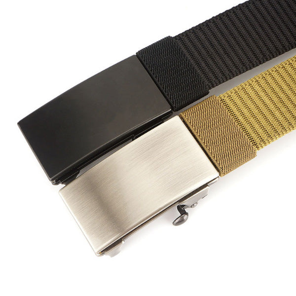 AWMN 125cm Nylon Waist Leisure Belts Zinc Alloy Quick Release Inserting Buckle Tactical Belt