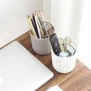 H678 Hollow Multi-Function Small Pen Holder Simple Desktop Storage Box Plastic Office Student Storage Tube