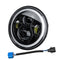 7'' 75W 6000K DRL Amber Halo Angle Eyes Projector LED Round Headlights Hi/Lo Beam Turn signal Light For Harley/Yamaha/Jeep