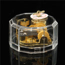 Acrylic Gold Wind Up Music Box:Castle In The Sky