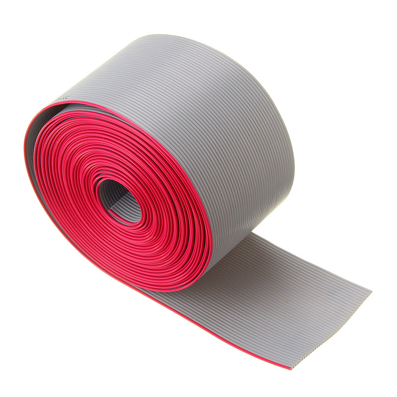 5M 1.27mm Pitch 40 Pin 40P Grey Gray Flat Ribbon Data Cable Wire Connector AWG28 300V