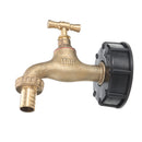 S60x6 IBC Tank Coarse Thread Adapter to Brass Garden Tap with 1/2'' Nozzle Pagoda Hose Tap Connector Replacement Multi-functional Valve Fitting Parts for Home Garden