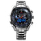 TVG 468 Men Luxury Steel Band Date Luminous Display Fashion Sport Dual Disaplay Digital Watch
