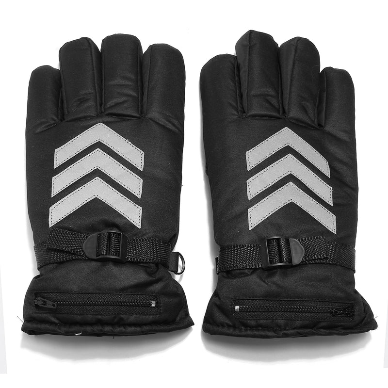 7.4V Rechargeable Battery Electric Heated Reflective Gloves For Motorcycle Scooter