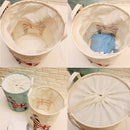 Linen Laundry Hamper Bag Washing Basket Clothes Storage Pouch Collection