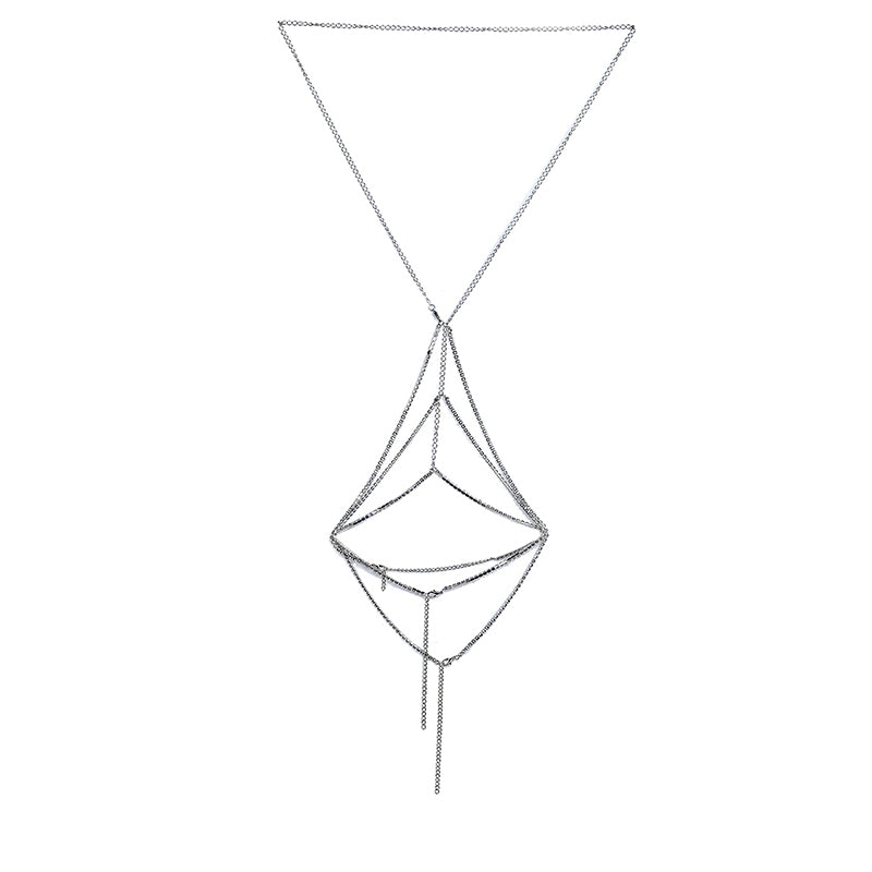 Silver Plated Sexy Waist Chain Multilayer Shiny Leg Chain Women Body Jewelry