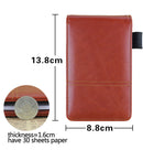 RuiZe Creative Pu Leather Diary A7 Planner Multifunction Pocket Mini Notebook with Calculator