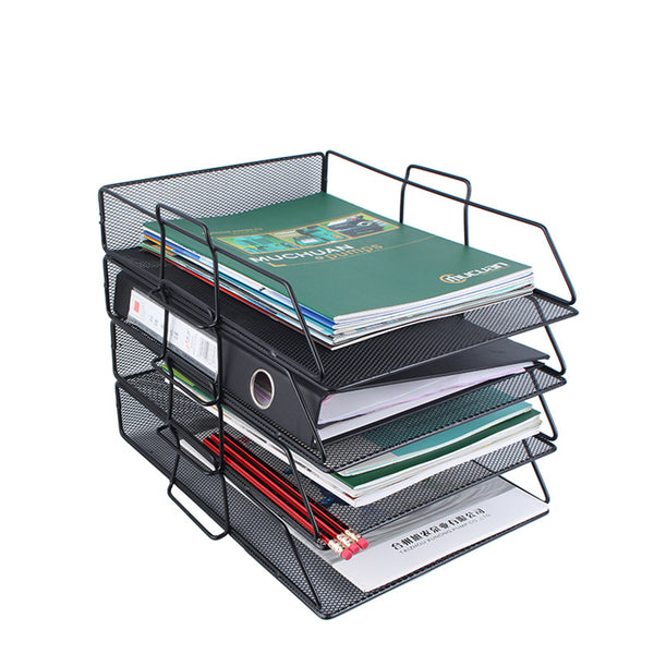 Single layer stackable file rack data rack office equipment Desktop Organizer