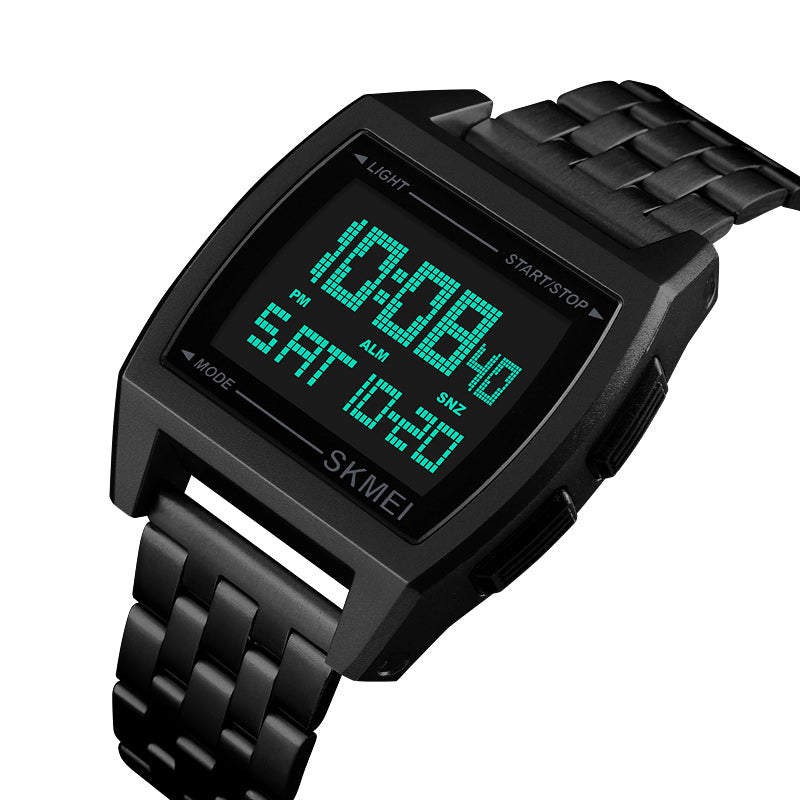 SKMEI 1368 Sport Men Watch 3ATM Waterproof Week Display LED Electronic Digital Watch