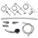 Bathroom Shower Head Riser Rail Bracket Handheld Shower Head Holder Bar Chrome