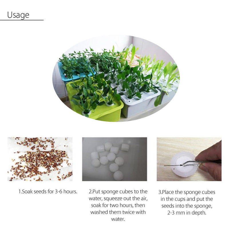 220V 24 Holes Hydroponic System Kit Indoor Aerobic Soilless Cultivation Water Planting Grow Box