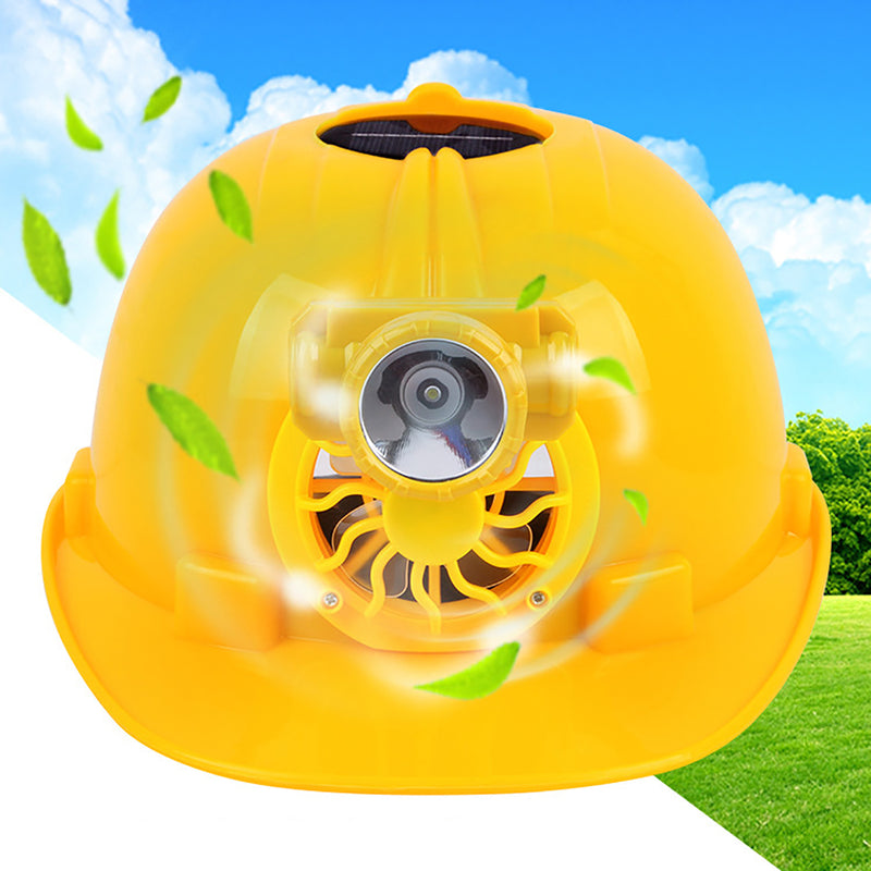 Construction Hard Hat Safety Protect Work Helmet with Solar Powered Cooling Fan