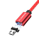 FLOVEME 3A LED Magnetic Micro USB Fast Charging Data Cable 1M For Samsung S7 S6 Xiaomi Redmi Note 5