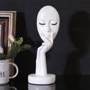 Modern Women Face Mask Ornament Figure Statue Resin Sculpture Thinker Desk Decor Decorations