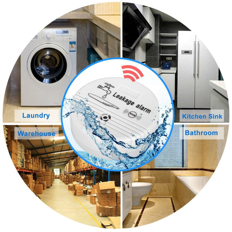 Water Leakage Detector ABS Wireless Water Leak Detector Water Sensor Alarm Leak Alarm Home Security
