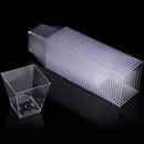 40pcs Plastic Square Mousse Cake Dessert Cup Sample Drink Jelly Tumbler Party Wedding Decor