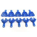 10pcs Plastic Steel Dental Impression Trays Denture Model Materials