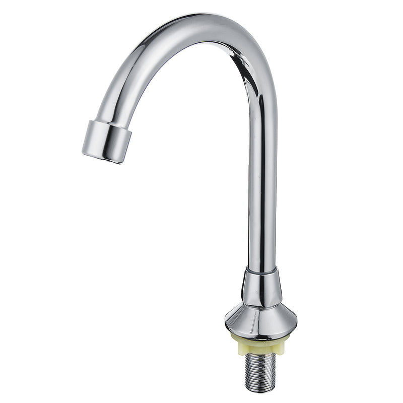 Foot Pedal Sink Faucet Copper Vertical Home Basin Tap With Foot Pedal Switch + Water Outlet Pipe + Connecting Hose