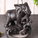 Ceramic Incense Burner Backflow Cone Waterfall Smoke Censer Holder Elephant Gift Decorations