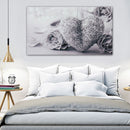 45x80cm Grey Heart Rose Canvas Wall Art Frameless Paintings Pictures Home Decor