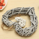 Mrosaa Heart Rattan Wicker Hanging Sepak Takraw Wedding Rattan Decor Home Party Hanging Decorations for Valentine's Love