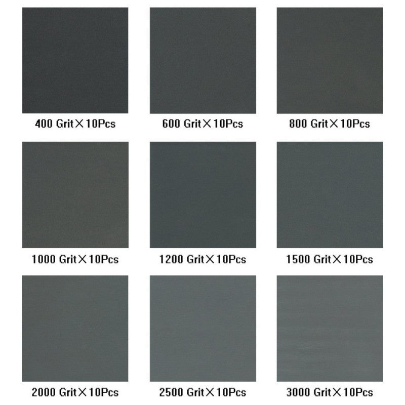 90pcs Sandpaper Set 400-3000 Grit Wet And Dry Sandpaper Polishing Abrasive Waterproof Paper Sheets