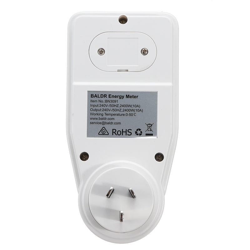 Smart Socket Large Screen Power Monitor Socket AU Plug Record Cumulative Kilowatt-hour Time and Electricity Expenses.