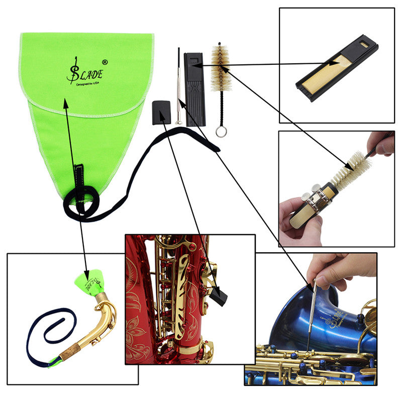 SLADE Saxophone Cleaning Five-piece Suit Cleaning Kit Cleaning Tool Saxophone Accessories