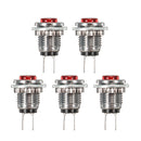 Red 5Pcs M3 Mini Momentary On/Off Lockless Micro Push Button SPST Switch