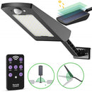 66 LED Solar Wall Light 1000Lm Outdoor Adjustable Motion Sensor Street Lamp with Remote Controller